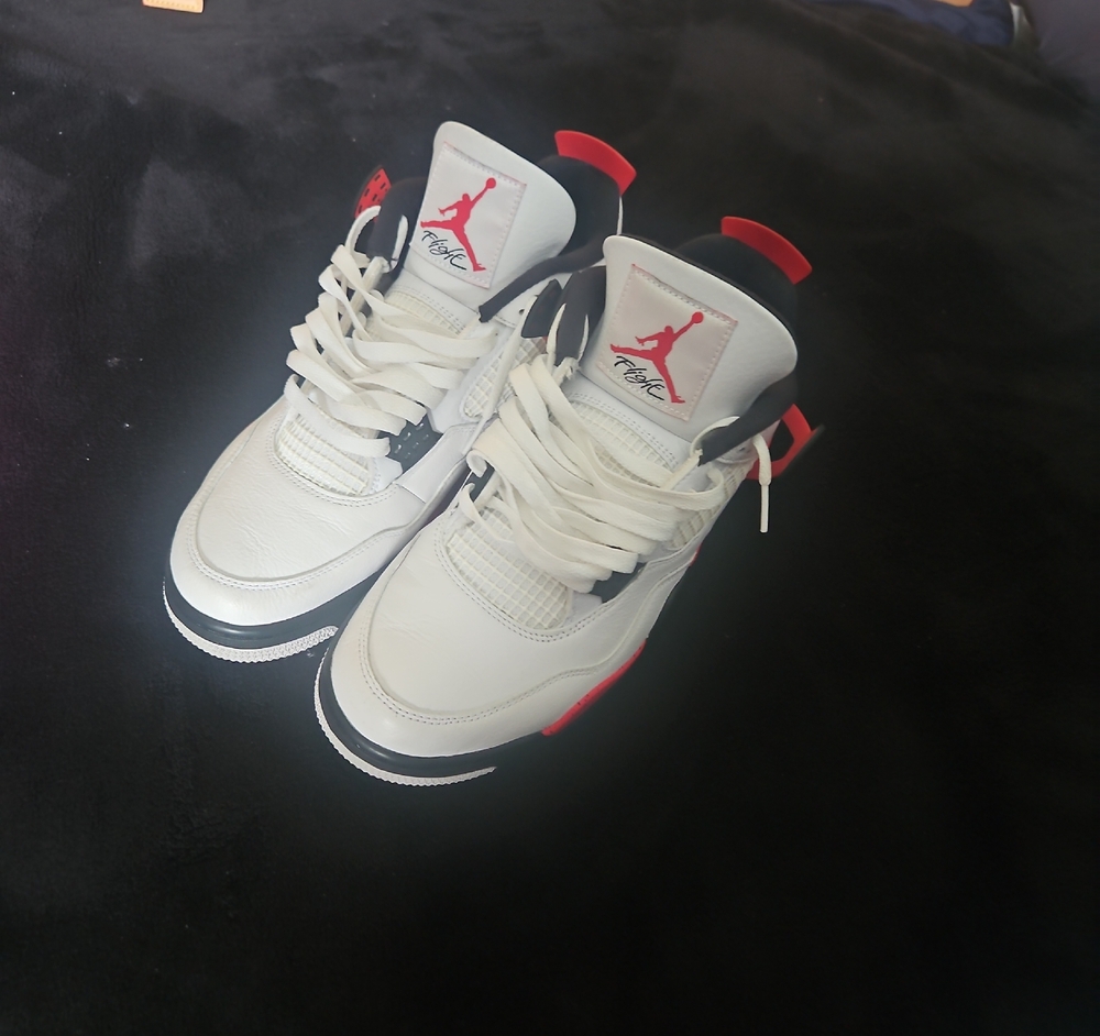 Jordan White and Red Sneakers